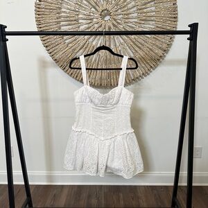 FUN FLIRTY WHITE ROMPER